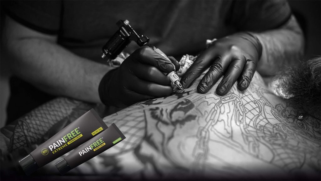 Painfree numbing cream products for tattooing